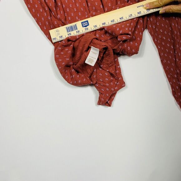 Free People Shirt Womens XS TP Boho Sienna High Low Long Sleeve Peasant Bohemian - Picture 10 of 10